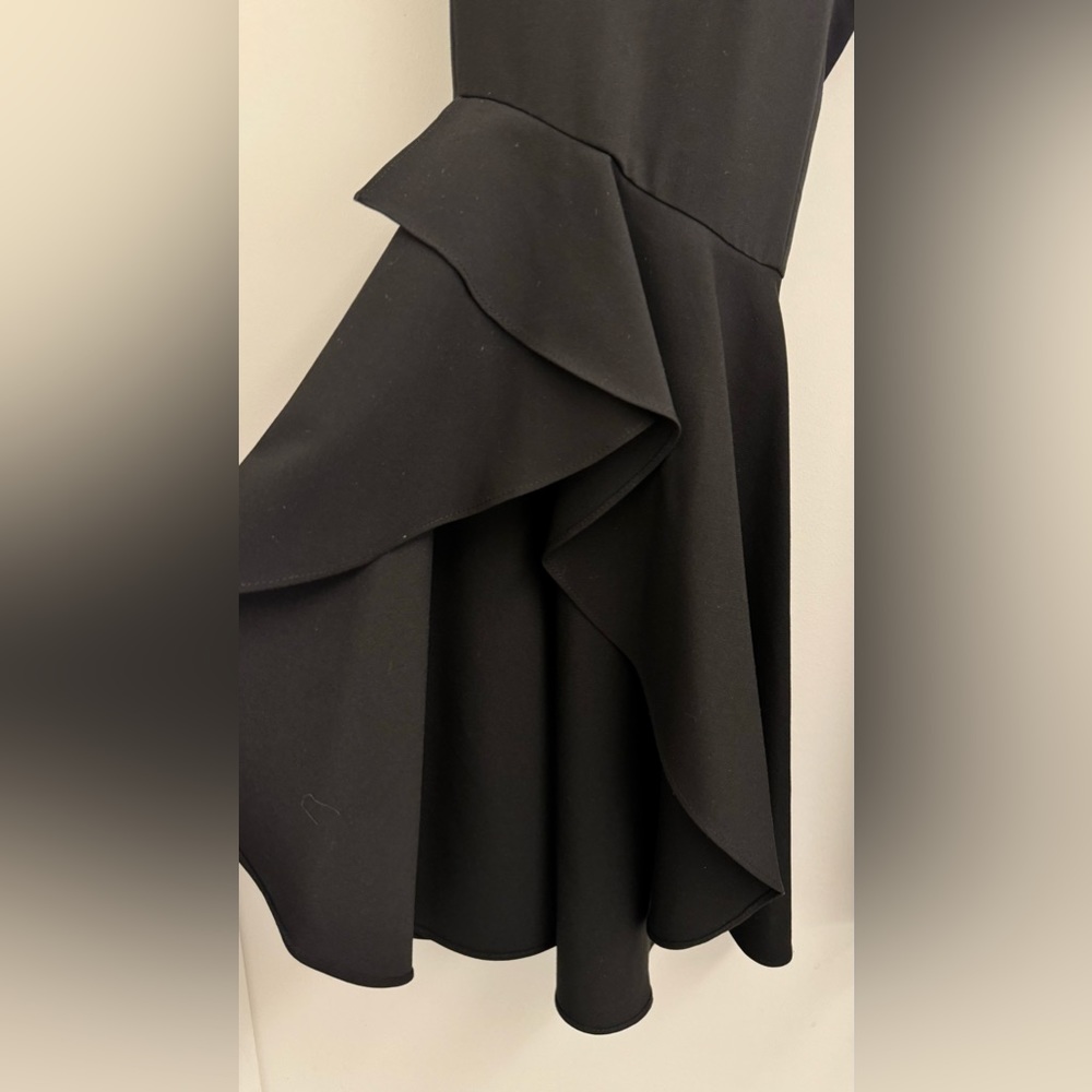 Scripted Black Flared Ruffle Pants - Picture 5 of 5